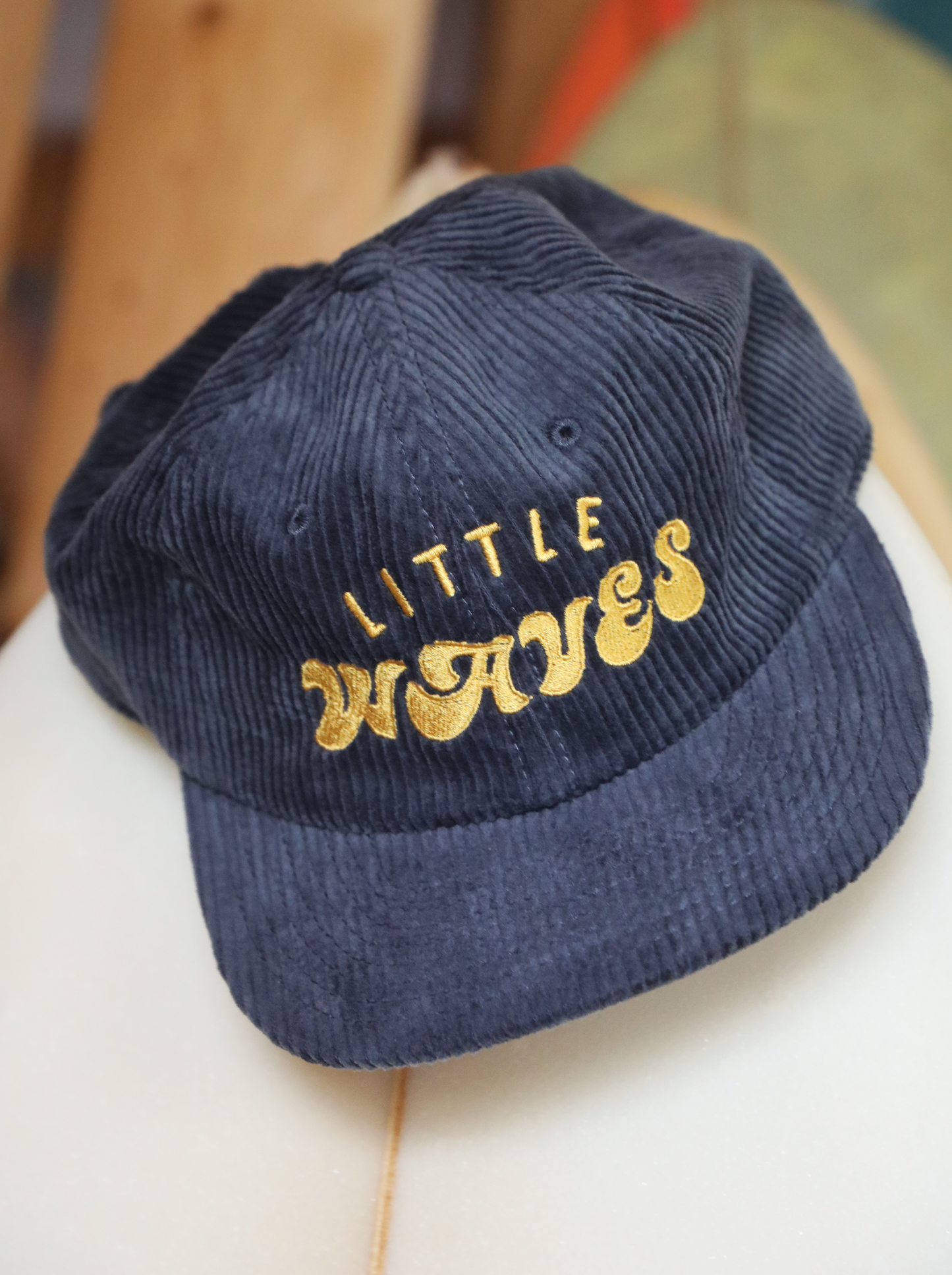Corduory Navy Flat Peak ✖️ Little Waves 〰️