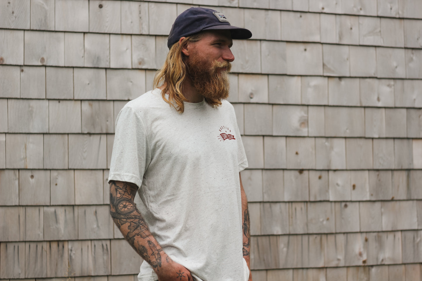 Heather Hook Tee - Oatmeal 🪝
